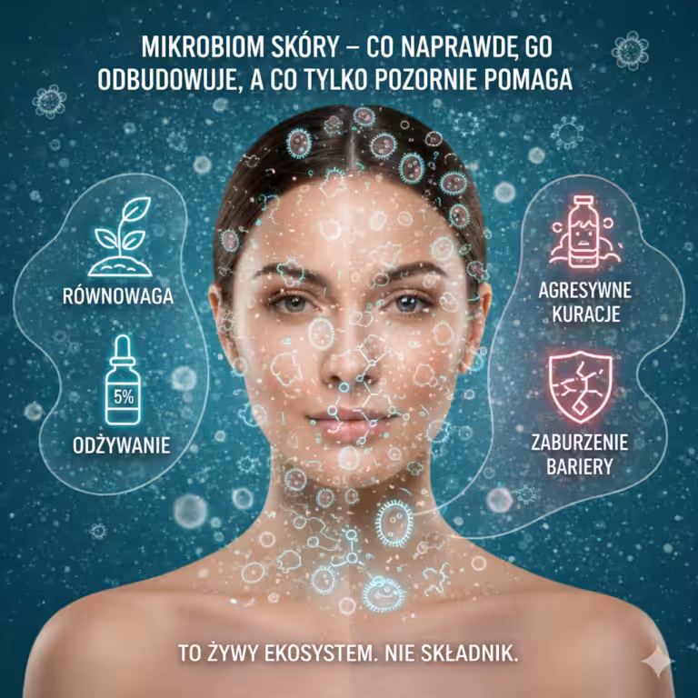 Mikrobiom skóry – co naprawdę go odbudowuje, a co tylko brzmi mądrze